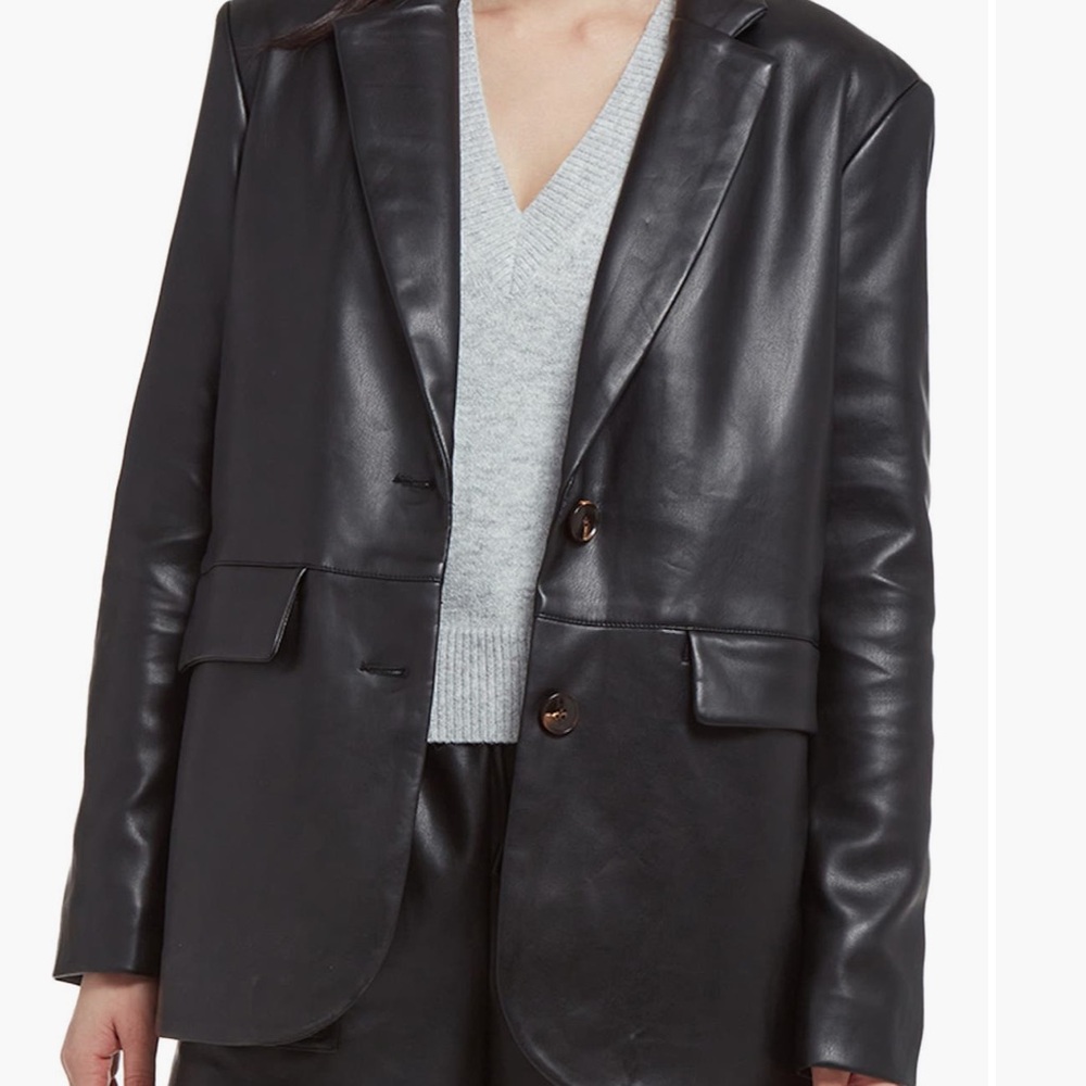 Apparis faux leather blazer